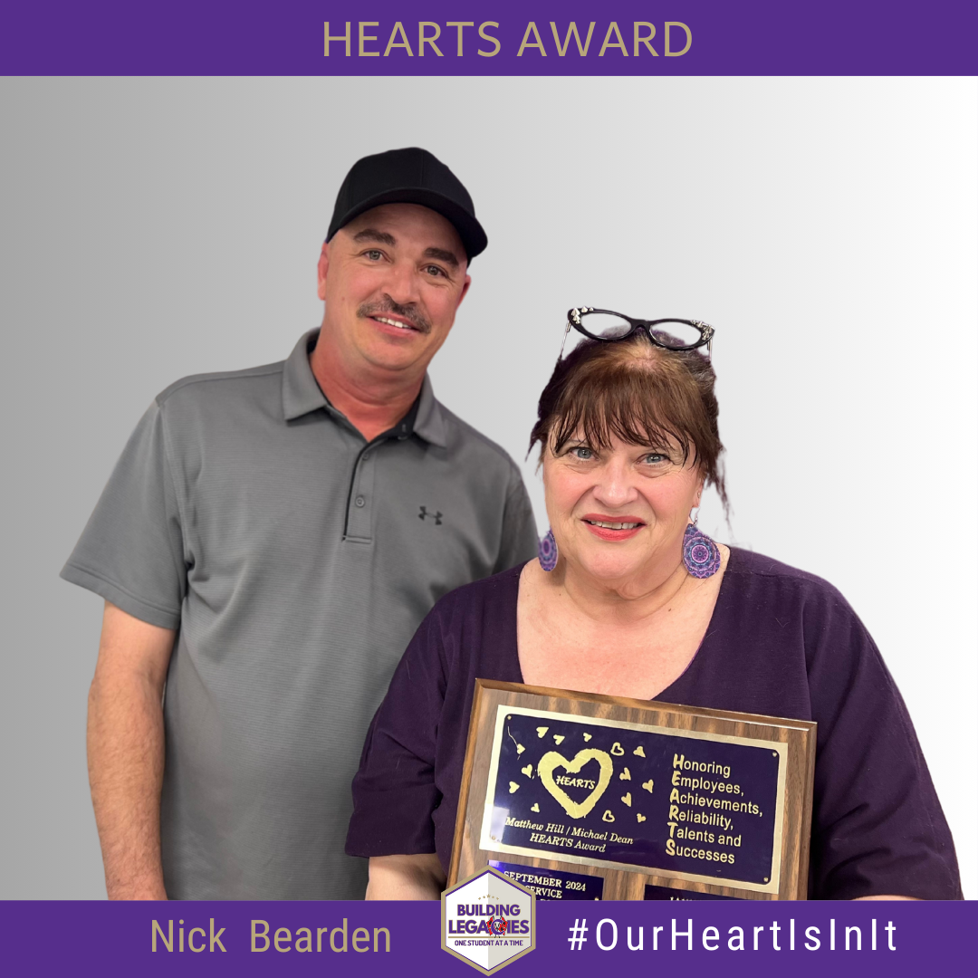 Nick Bearden, winner of HEARTS Award