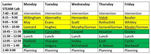 Daily Schedule