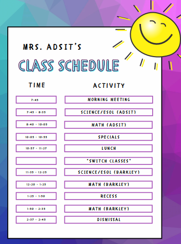 Schedule
