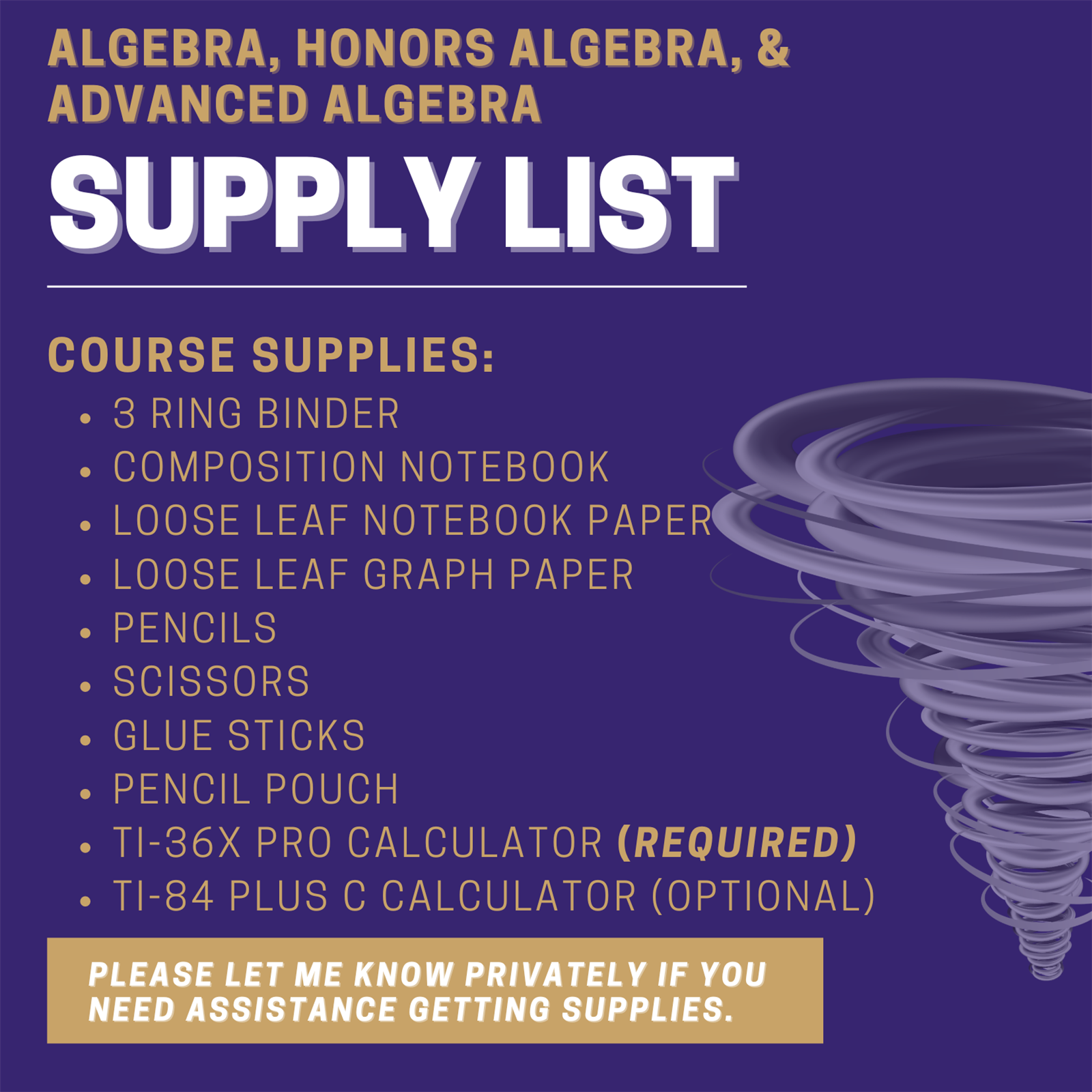 Supply List