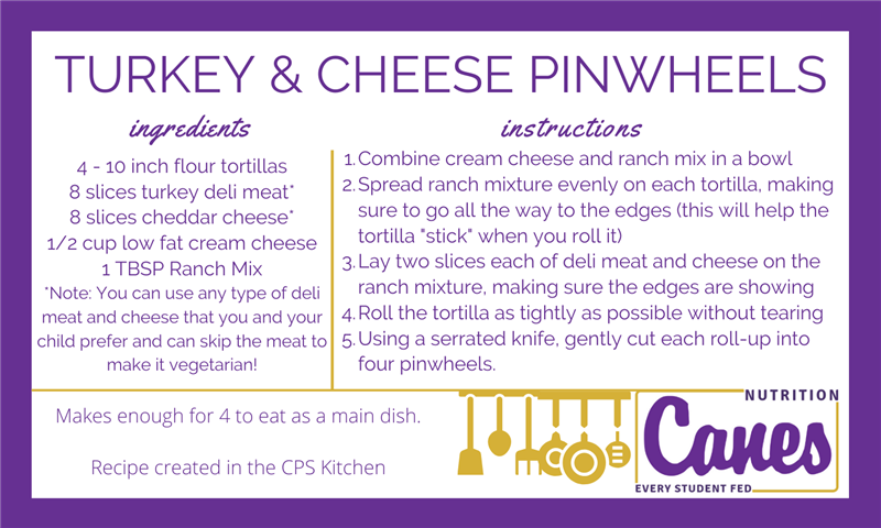 Turkey & Cheese Pinwheels Turkey & Cheese Pinwheels